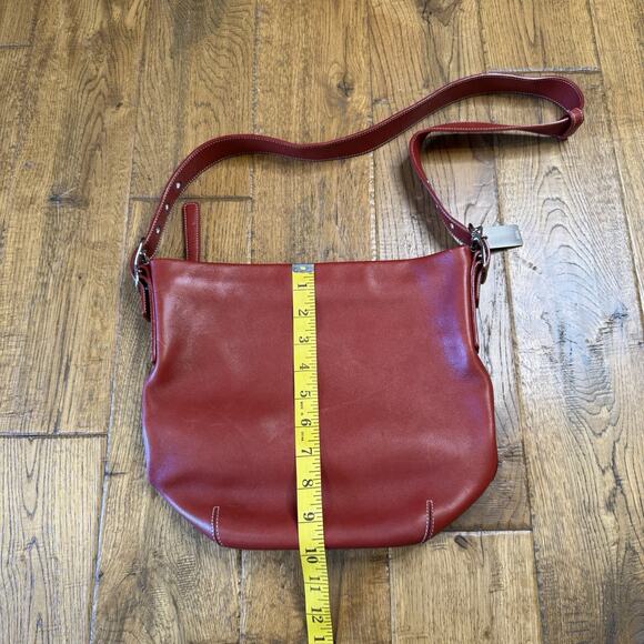 Vintage Authentic Coach 9058 Legacy Hobo Leather Shoulder Bag Red Purse - Picture 3 of 6